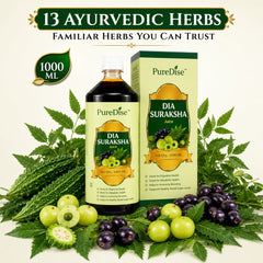 PureDise Dia Suraksha Juice | Ayurvedic Herbal Juice for Blood Sugar Support | 1000ml