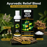 PureDise Pain Relief Oil | Fast Acting Ayurvedic Joint & Muscle Pain Relief Oil | 100ml