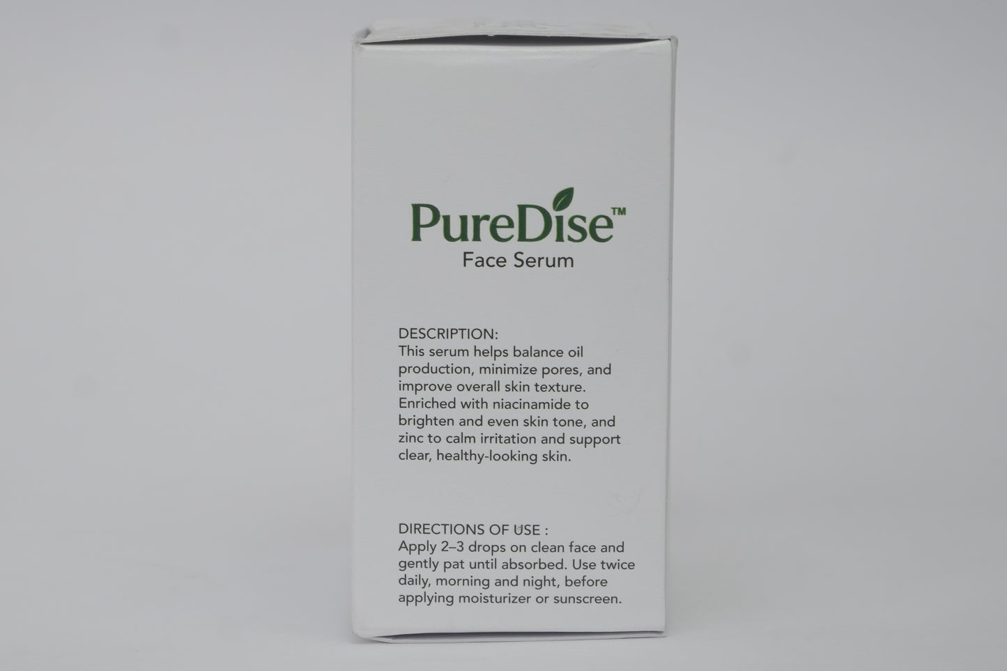 Puredise 10% Niancinamide Serum with 1% Zinc & Bakuchiol