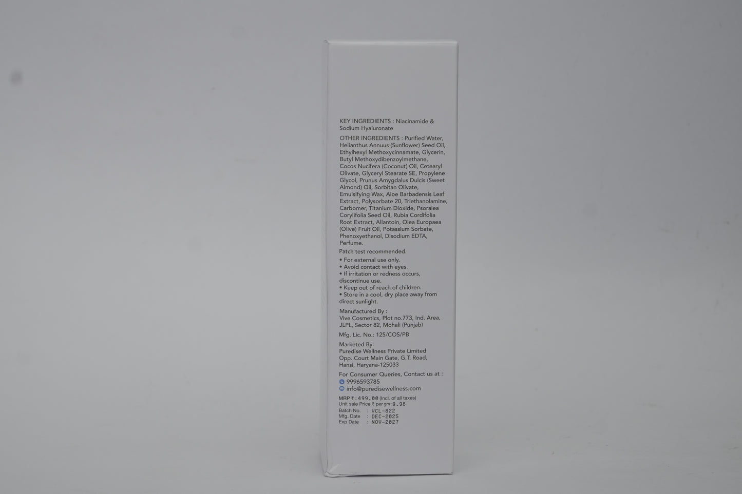 Puredise Sunscreen SPF 50 PA ++++ | Dermatologically Tested